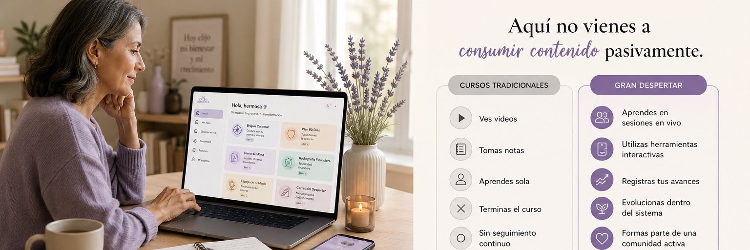 Comparación entre cursos tradicionales y Gran Despertar